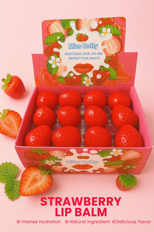 Betty Strawberry Lip Balm