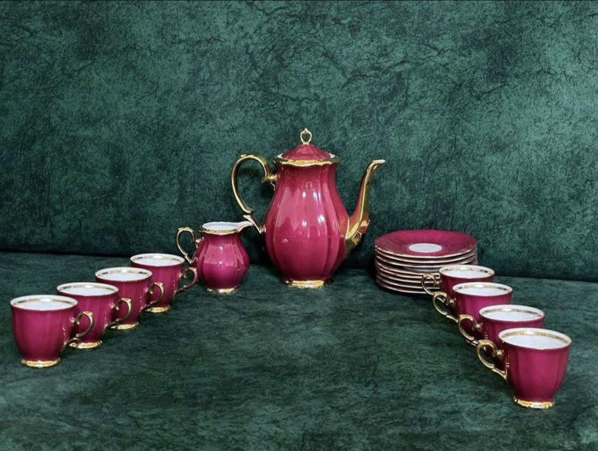 طقم قهوة الماني انتيك ماركة بافارايا Antique German Bavarian coffee set