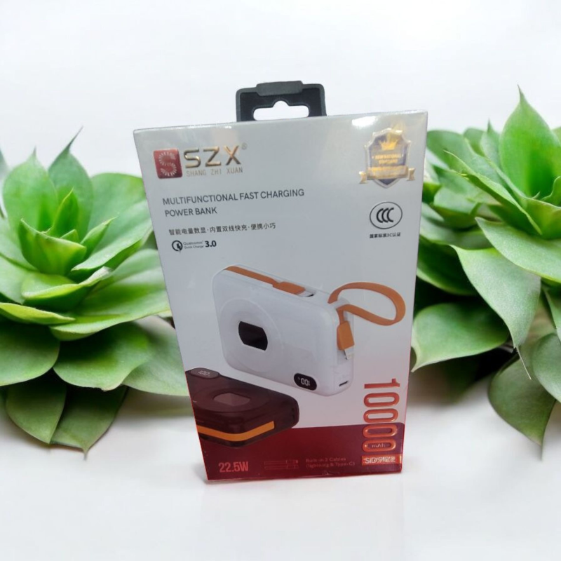 باور بانك متعدد الوظائف من SZX – سعة 10000mAh | موديل SD902