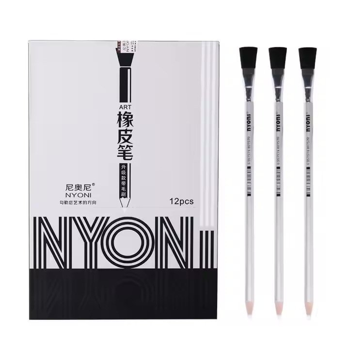 Nyoni paint brush + eraser 12 pcs