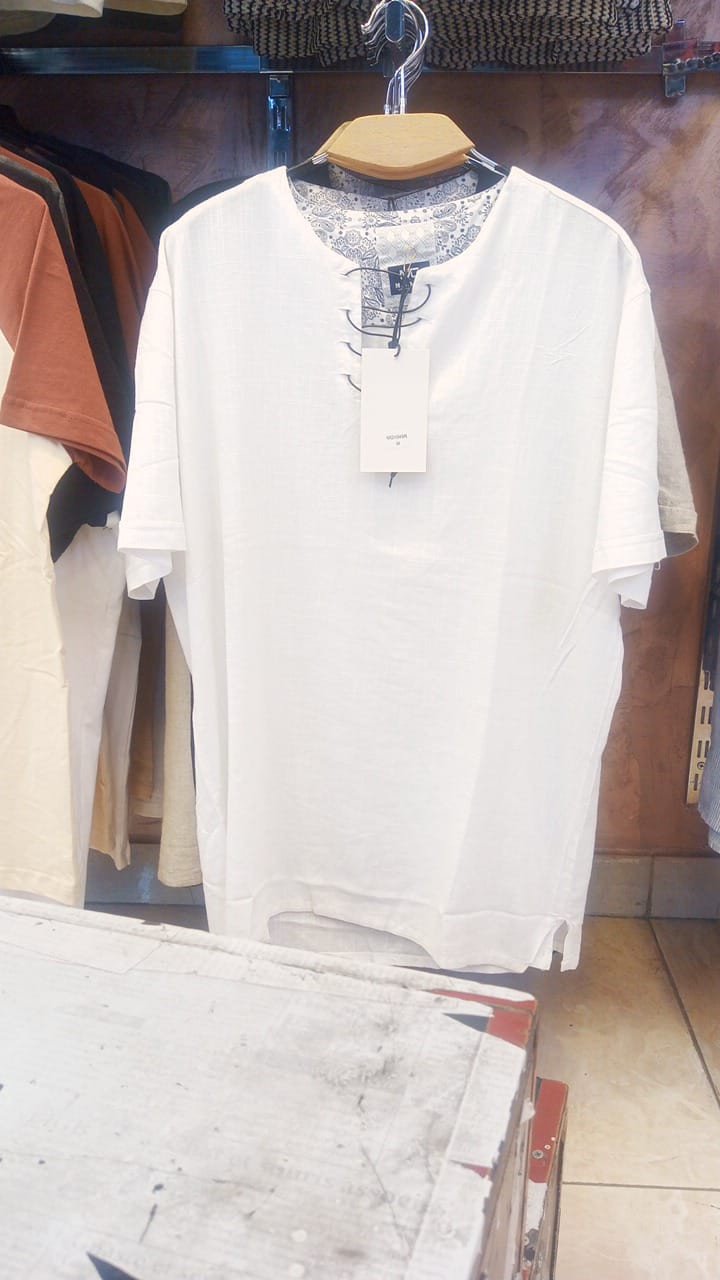 تي شيرت رجالي كاجوال بأكمام قصيرة وياقة على شكل  I V Men’s Casual V-Neck Short Sleeve T-Shirt