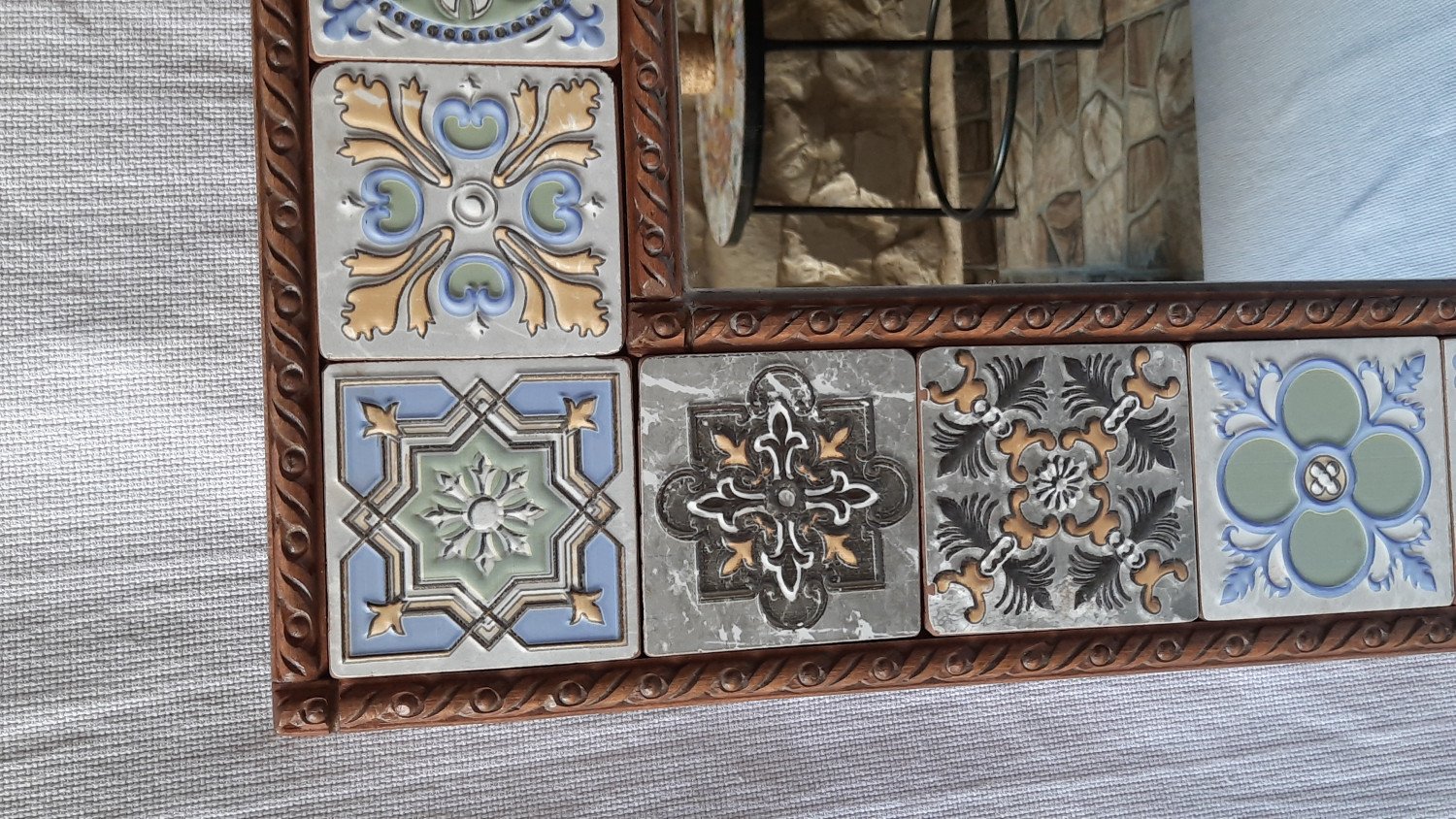 مرايا صناعة يدويه مع قطع سيراميك