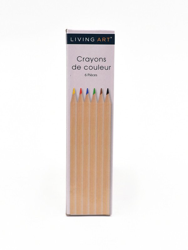 Living art crayons pencil 6 pcs