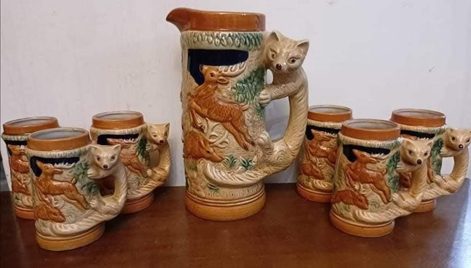 طقم شراب ياباني انتيك قديم Antique Japanese drinking set
