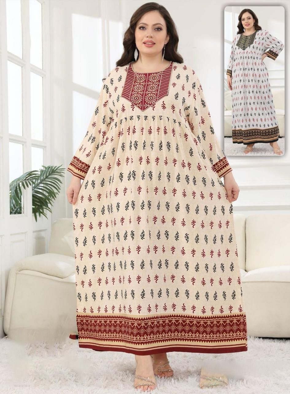 دشداش بيتي كلوش النمر   Tiger-style home dress