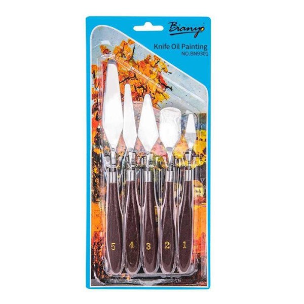 Bianyo knife oil painting 5 pcs