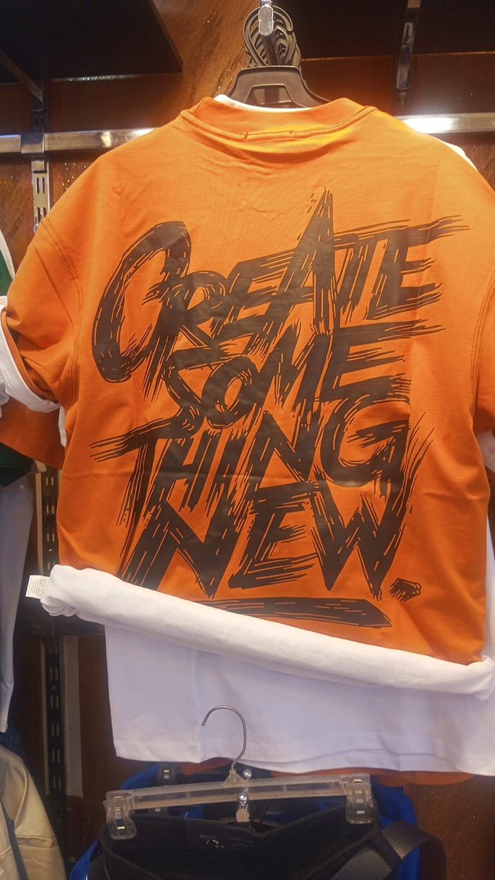 تي شيرت رجالي بطباعة "CREATE SOME THING NEW" I Men’s Statement T-Shirt