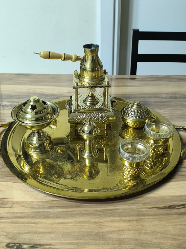طقم سبرتايه ملكية نحاس جديد  New Royal Brass Set With a Spirit Lamp