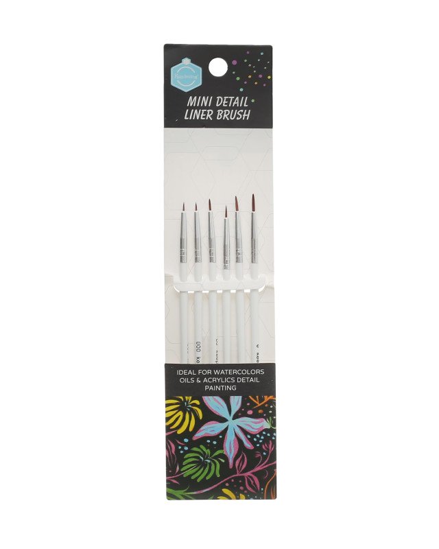 Mini detail liner brush 6 pcs