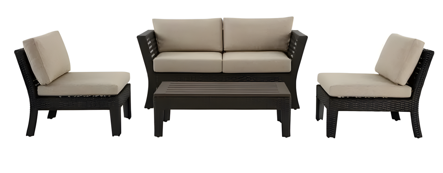 طقم راتان فاخر – لمسة أناقة خارجية Luxury Rattan Set – Outdoor Elegance