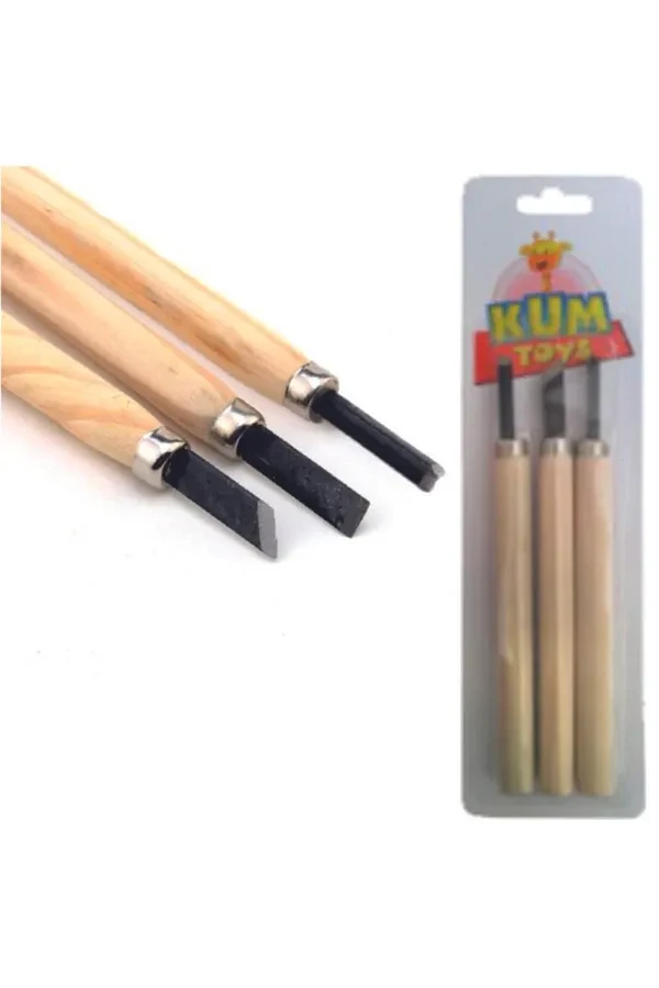 Kum toys handmade wood carving tools 3 pcs
