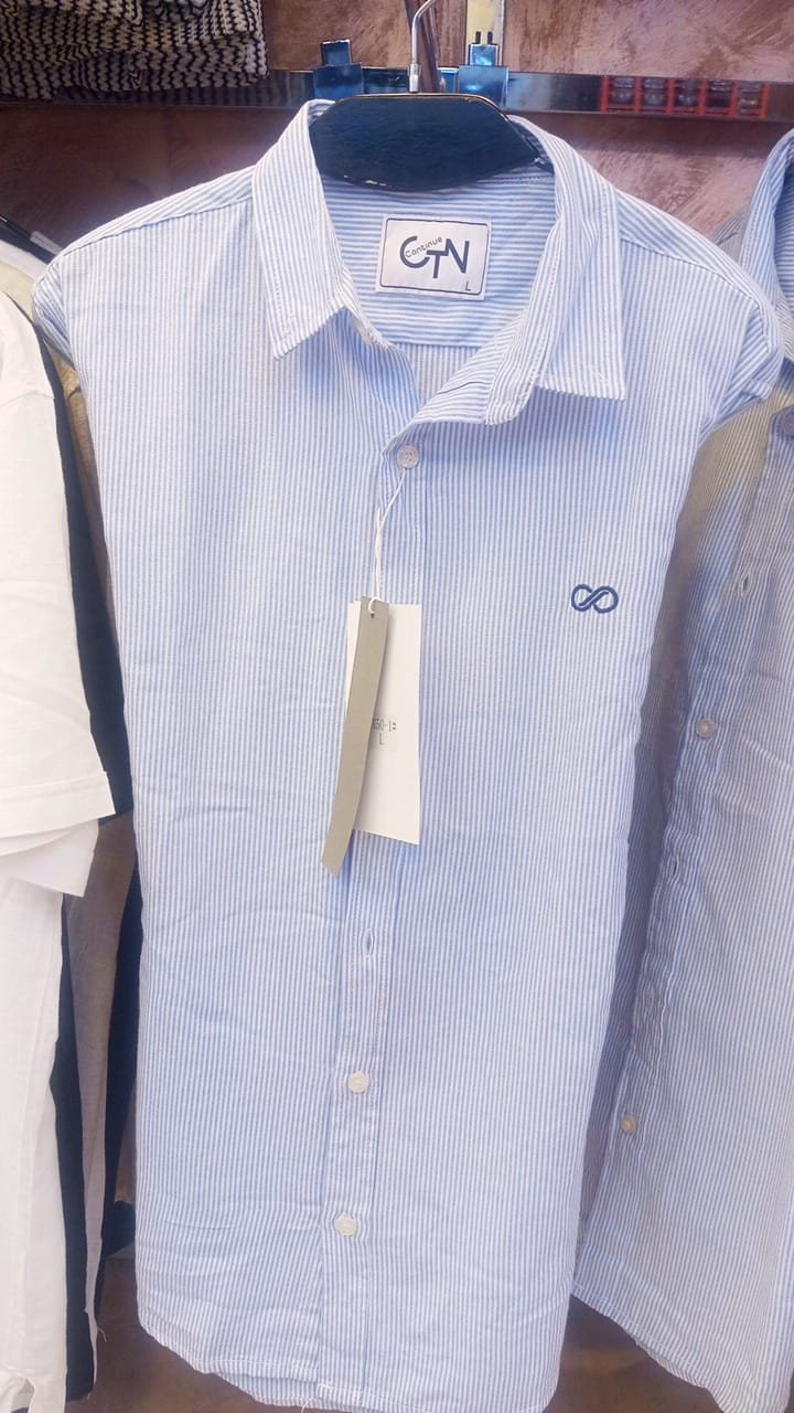 قميص رجالي رسمي مقلم بأناقة كلاسيكية I Men’s Formal Striped Shirt – Classic Elegance