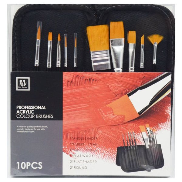 Art nation paint brush acrylic color 10 pcs