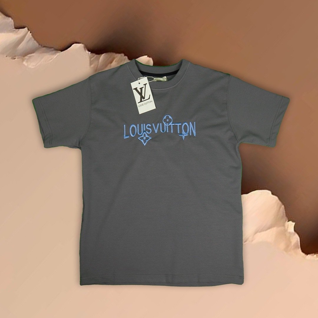 LV T-Shirt gray | بلوزة سيلفر لويس فيتون