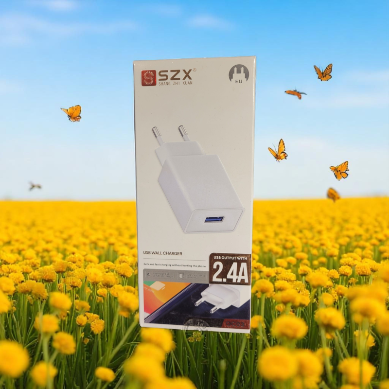 شاحن حائطي USB من SZX | طاقة مستقرة وذكية بقدرة 2.4A!