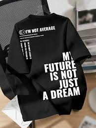 تي شيرت رجالي بطباعة "I'm Not Average" I Men’s Statement T-Shirt