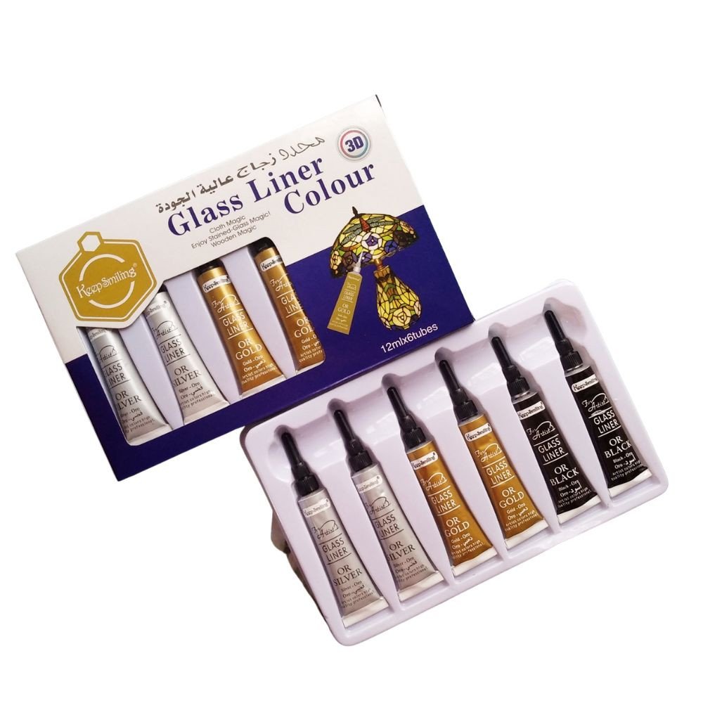Keep smiling glass liner colour 6 pcs