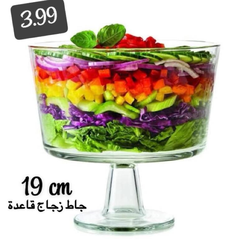 19 قاعدة وعاء زجاجي سم   Glass bowl base 19cm